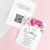 Papier Budget moderne Fuchsia rose Floral Mariage de code