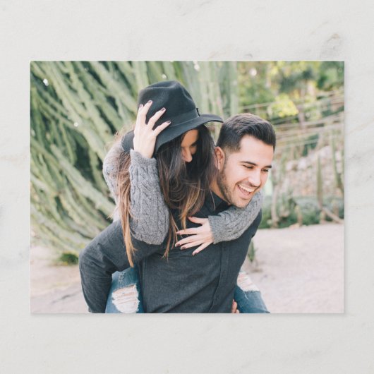 Papier Budget Moderne Funny Photo Mariage Enregistrer La  (Dos)