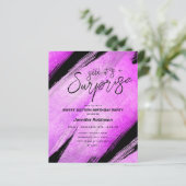 Papier Budget moderne Hot rose Surprise Sweet 16 Invitati (Debout devant)