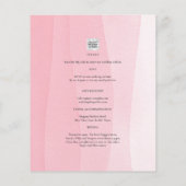 Papier BUDGET Moderne Iced rose Ombre Mariage Invite (Dos)