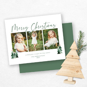 Papier Budget Moderne Joyeux Arbres de Noël Photo