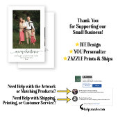 Papier BUDGET Moderne Joyeux Noël Photo de Vacances