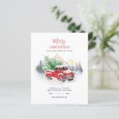 Papier Budget moderne Joyeux Noël Rouge Camion Buffalo (Debout devant)