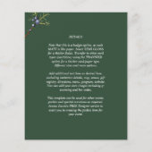 Papier Budget moderne Juniper Green Faire-part de mariage (Dos)