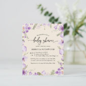 Papier Budget Moderne Lavender Baby shower Invitation (Debout devant)