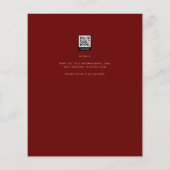 Papier BUDGET Moderne Mariage Bourgogne Or Monochrome (Dos)