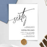Papier Budget Moderne Minimaliste 60e anniversaire Invita<br><div class="desc">*** Veuillez saisir H015 dans la recherche de magasin pour trouver tous les articles correspondants *** Ou visitez notre Collection Minimaliste Noir & Blanc. *** Ce design de haute qualité est facile à customiser pour correspondre à vos couleurs, styles et thèmes mariages. Pour plus de personnalisation, cliquez sur le lien...</div>