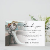 Papier Budget moderne minimaliste Mariage photo Merci