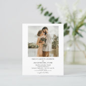 Papier Budget moderne minimaliste photo Mariage blanc 4 (Debout devant)