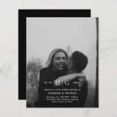 Papier Budget moderne Monogramme Portrait Faire-part de m (Devant / Derrière)