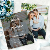 Papier Budget moderne noir transparent mariage photo