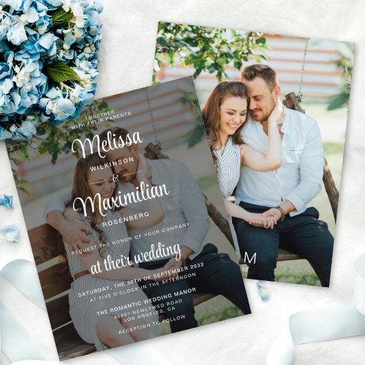 Papier Budget moderne noir transparent mariage photo