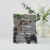 Papier Budget moderne noir transparent mariage photo (Debout devant)