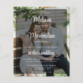 Papier Budget moderne noir transparent mariage photo (Devant)