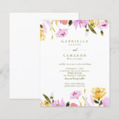 Papier Budget Moderne Olive Rose Aquarelle Mariage Floral (Devant / Derrière)