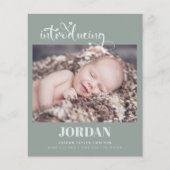 Papier Budget Moderne Photo Collage Faire-part de naissan (Devant)