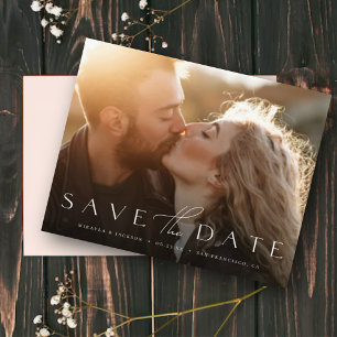 Papier Budget Moderne Photo Design Enregistrer la date