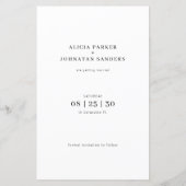 Papier Budget moderne photo destination mariage enregistr (Dos)