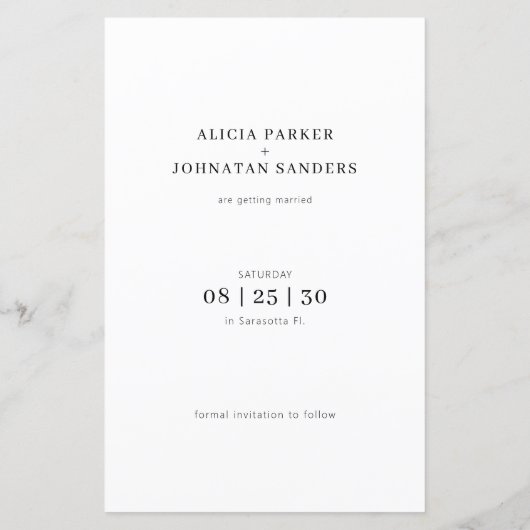 Papier Budget moderne photo destination mariage enregistr (Dos)