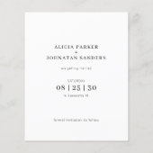 Papier Budget moderne photo destination mariage enregistr (Dos)