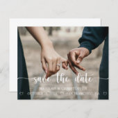 Papier Budget Moderne Photo Élégant Script Enregistrer la (Devant / Derrière)