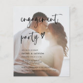 Papier Budget Moderne Photo Engagement Party Invitation (Devant)