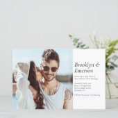 Papier Budget Moderne Photo Grand Faire-part de mariage (Debout devant)