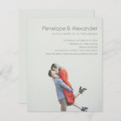 Papier Budget Moderne Photo Overlay Fun Mariage Invitatio (Devant / Derrière)