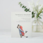 Papier Budget Moderne Photo Overlay Fun Mariage Invitatio (Debout devant)