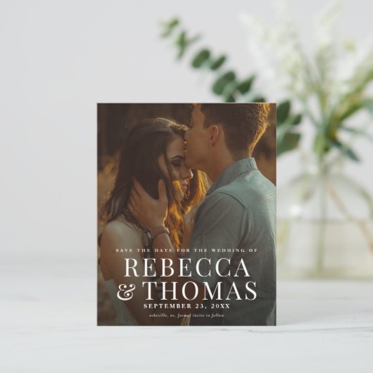 Papier Budget Moderne Photo Overlay Mariage Enregistrer l (Debout devant)