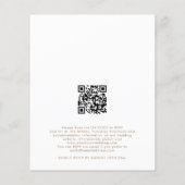 Papier Budget Moderne Photo Overlay QR Code Mariage Invit (Dos)