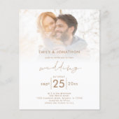 Papier Budget Moderne Photo Overlay QR Code Mariage Invit (Devant)