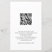 Papier Budget Moderne Photo Overlay QR Code Mariage Invit (Dos)