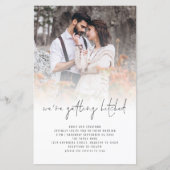 Papier Budget Moderne Photo Overlay QR Code Mariage Invit (Devant)
