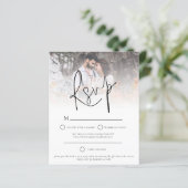 Papier Budget Moderne Photo Overlay QR Code Mariage RSVP (Debout devant)