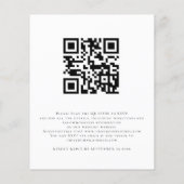 Papier Budget Moderne Photo Overlay QR Code Mariage RSVP (Dos)