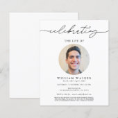 Papier Budget Moderne photo ronde Célébration de la vie (Devant / Derrière)