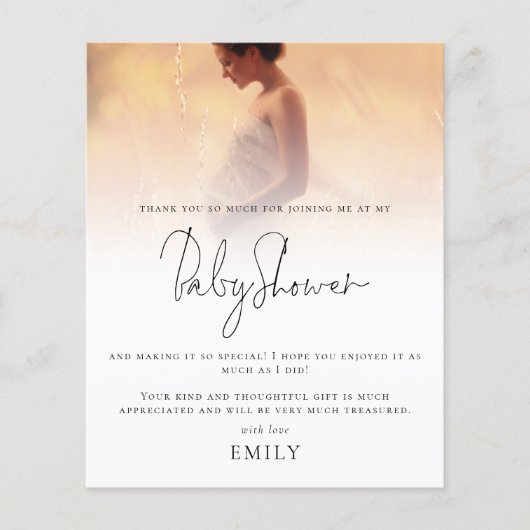 Papier Budget Moderne Photo superposition Baby shower Mer (Devant)