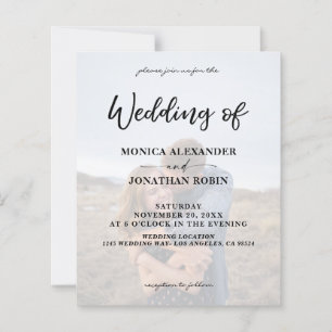 Papier Budget moderne photo verticale 2 Mariage
