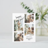 Papier BUDGET Moderne pinceau Script 4 Photo Bonne Année (Debout devant)