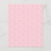 Papier Budget Moderne Pink Gold Cross Girl Baptism (Dos)