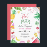 Papier Budget Moderne Piscine Fête Été Sweet 16 Anniversa<br><div class="desc">Une piscine moderne et chic à prix d'été à thème d'anniversaire pour le sweet sixteen avec des éléments amusants et colorés de l'aquarelle tels que feuilles tropicaux,  noix de coco,  lunettes de soleil,  ananas,  popsicles,  coquillages,  caméra,  fleurs,  avocat,  pastèque,  beigne,  cerise et cocktail boisson.</div>