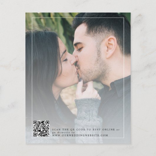 Papier Budget moderne QR CODE 2 photo faire-part de maria (Dos)