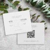 Papier Budget moderne QR CODE mariage enregistrer la date