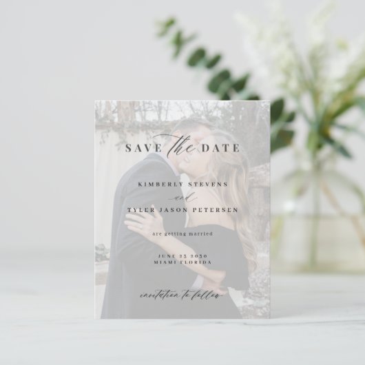 Papier Budget moderne QR CODE photo mariage enregistrer l (Debout devant)