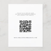Papier Budget moderne QR CODE photo mariage enregistrer l (Dos)