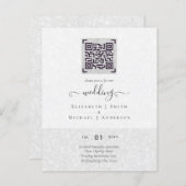 Papier BUDGET Moderne QR Scanning Code Mariage Invite (Devant / Derrière)