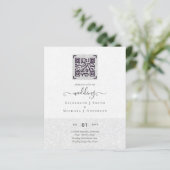 Papier BUDGET Moderne QR Scanning Code Mariage Invite (Debout devant)