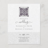 Papier BUDGET Moderne QR Scanning Code Mariage Invite (Devant)