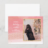 Papier Budget moderne rose et or photo (Devant / Derrière)